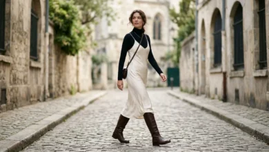 How to Style a Turtleneck Under a Summer Dress