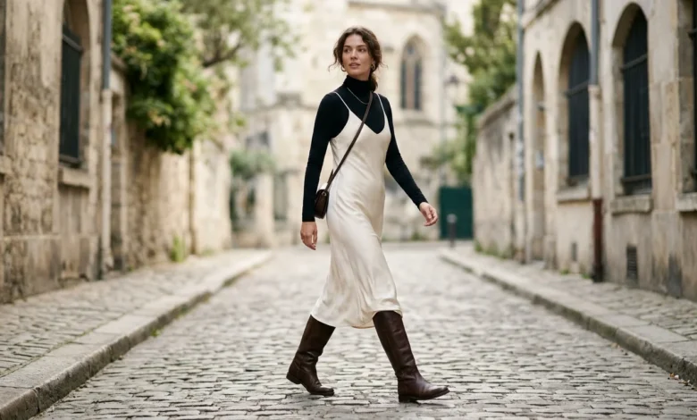 How to Style a Turtleneck Under a Summer Dress