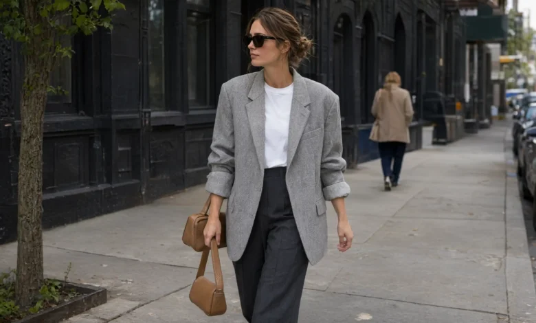 Oversized Blazer Office Outfit